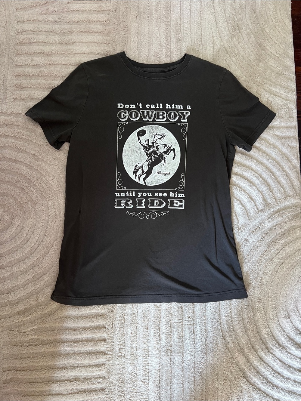 Wrangler Black Short-Sleeve Cowboy Graphic Tee